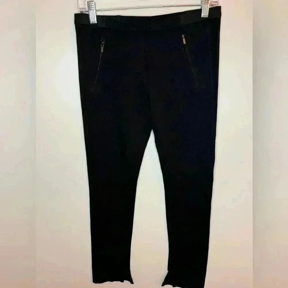 BCBG  Womens Sissy Legging W/ Zipper Detail Size Medium / Black